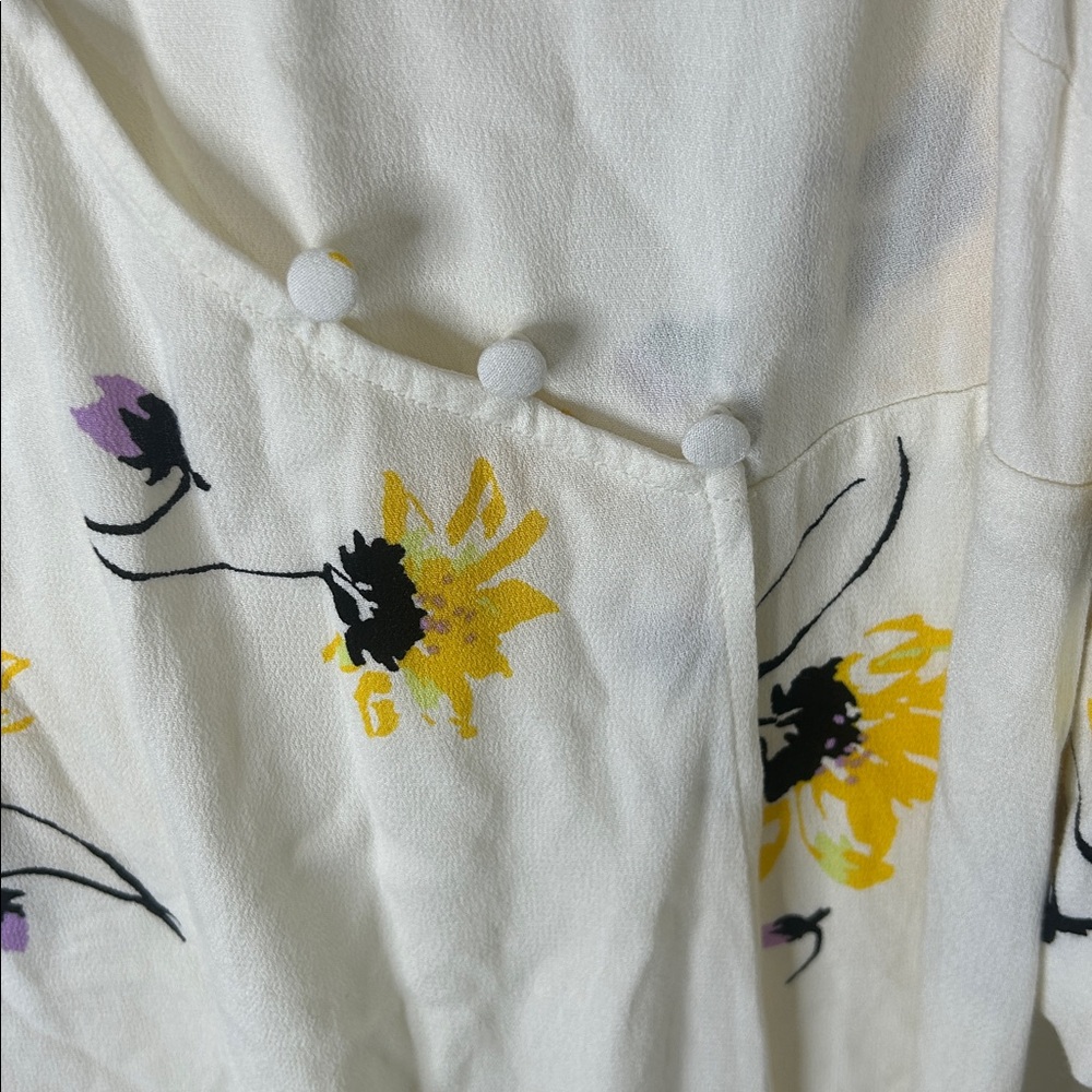 FREE PEOPLE Time On My Side Floral Wrap Mini Dress Size Medium - Picture 6 of 15